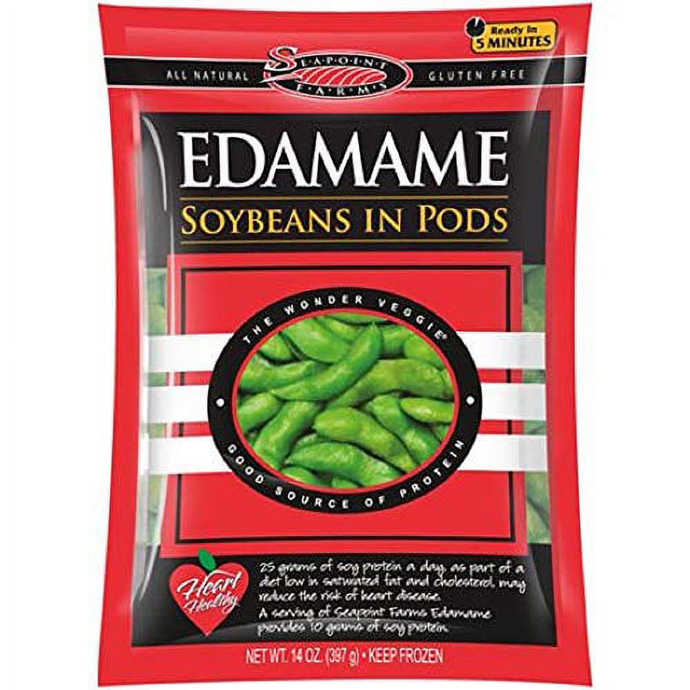 Sea Point Farms Organic Edamame Soybeans In Pods, 14 Ounce (Pack Of 12