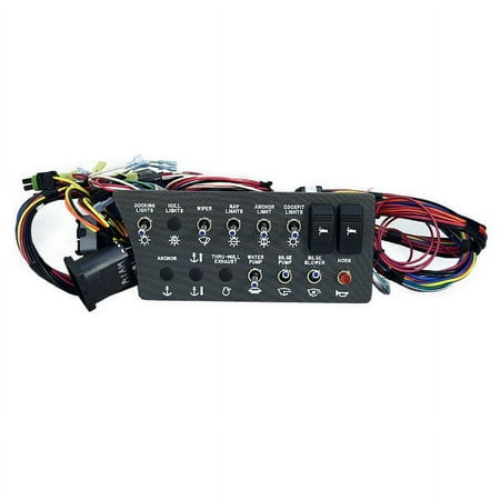 Sea Ray 250 SD Silver / Black 10 1/2 x 4 1/2 Inch Wave Line Plastic Boat Switch Panel 2123646