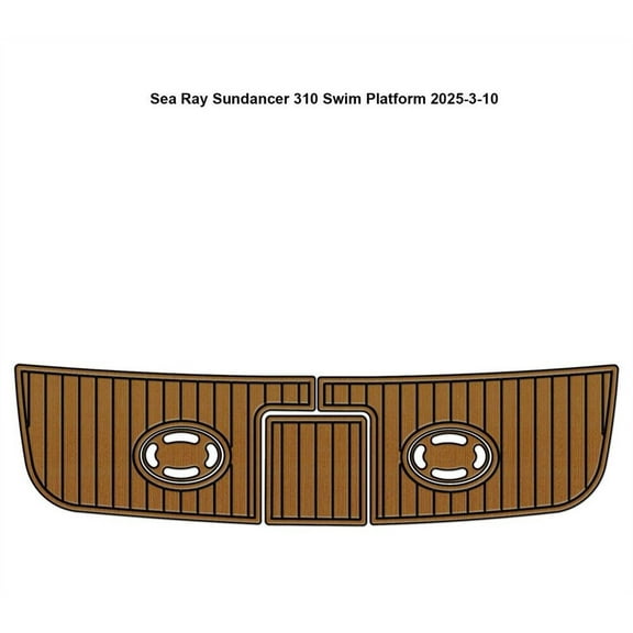 Sea Ray 310 Sundancer Swim Platform Pad Boat EVA Foam Faux Teak Deck Floor Mat