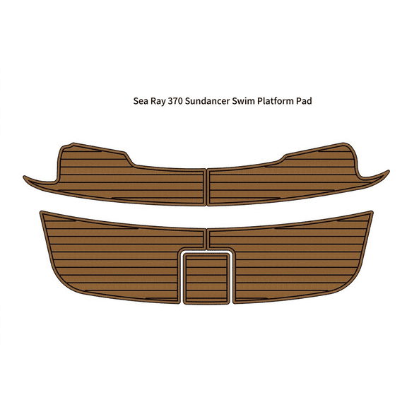Sea Ray 370 Sundancer Swim Platform Pad Boat EVA Foam Faux Teak Deck Floor Mat