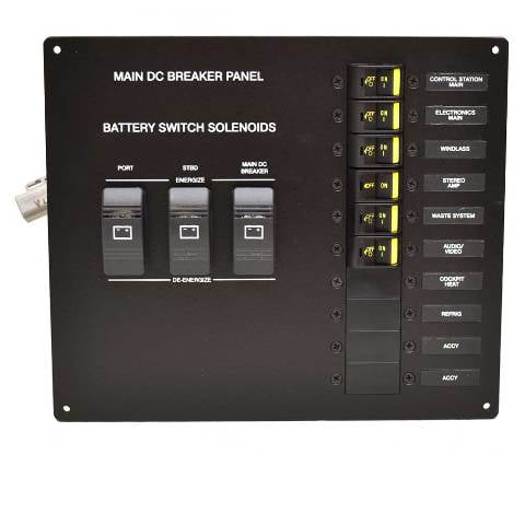 Sea Ray Boat Breaker Panel 2273561 | 400 SLX 10 1/8 x 8 5/8 Inch Black