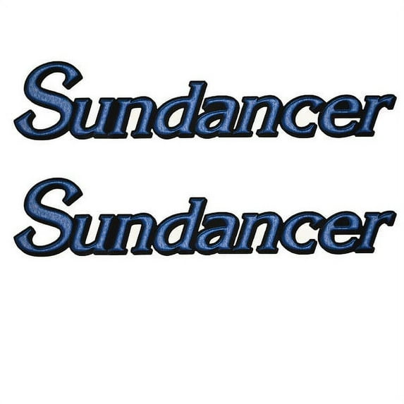 Sea Ray Boat Decal Sticker | Sundancer 34 1/2 x 7 Inch Blue (Pair)