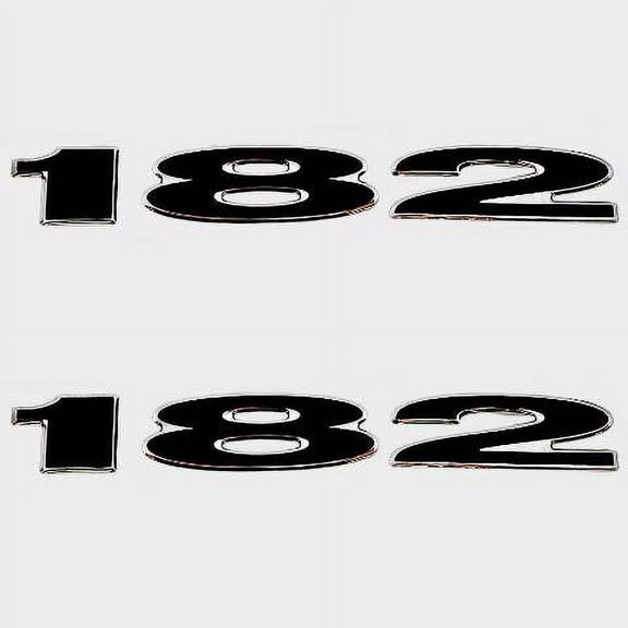 Sea Ray Boat Raised Decal Stickers | 182 Black Silver (Pair)