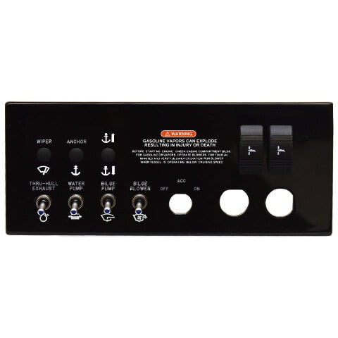 Sea Ray Boat Switch Panel 2315210 | SDX 270 Black Glossy Acrylic