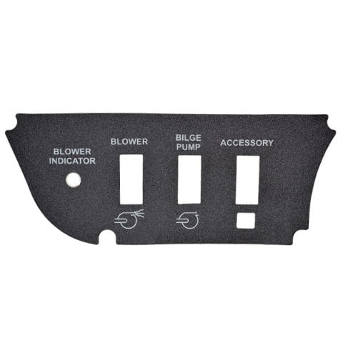 Sea Ray Boat Switch Panel Decal 2068539 | 7 x 2 7/8 Inch Charcoal