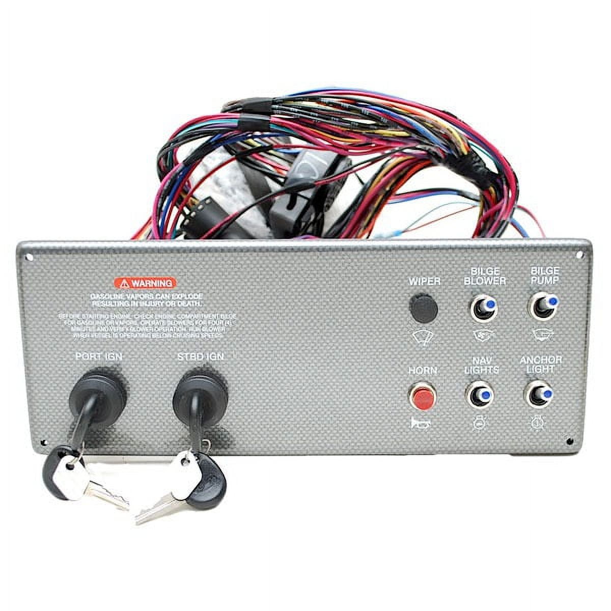Sea Ray Boat Switch Panel Gray Dual Ignition Horn and Fuse