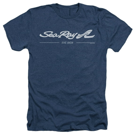 Sea Ray Est 1959 Unisex Adult Heather T Shirt, Navy Heather, Small