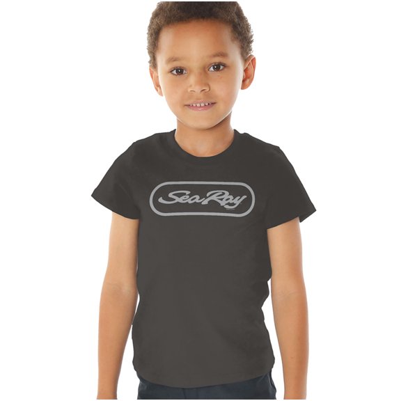 Sea Ray Oval Hold Kids T Shirt (2) for Toddler Boys and Girls, Charcoal