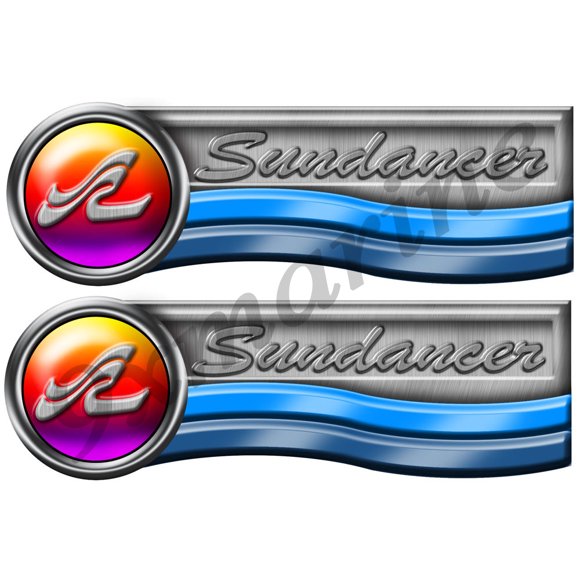 Sea Ray Sundancer Stickers. Remastered 10" Long