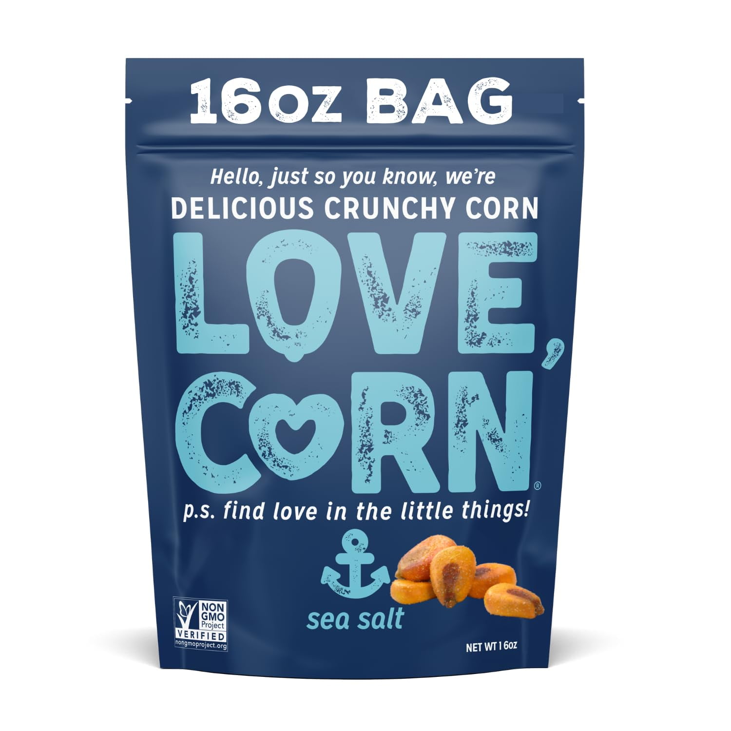 Sea Salt 16oz x 1 Bag Delicious Crunchy Healthy Family Gluten