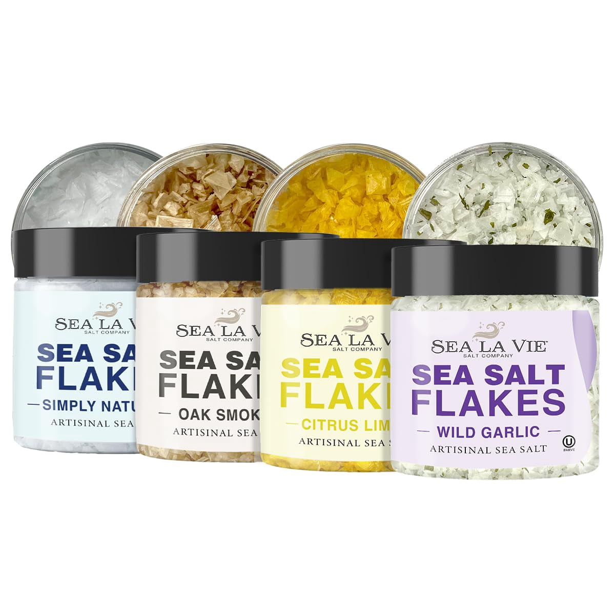 Sea La Vie Artisanal Sea Salt Flakes, Handcrafted Gourmet Finishing Salt, Kosher, 3.5 oz, 4-Pack