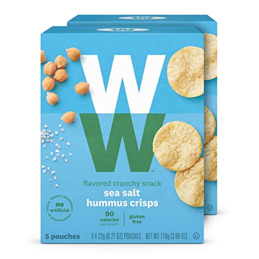 Sea Salt Hummus Crisps GlutenFree, 2 Smartpoints 2 Boxes (10 Count