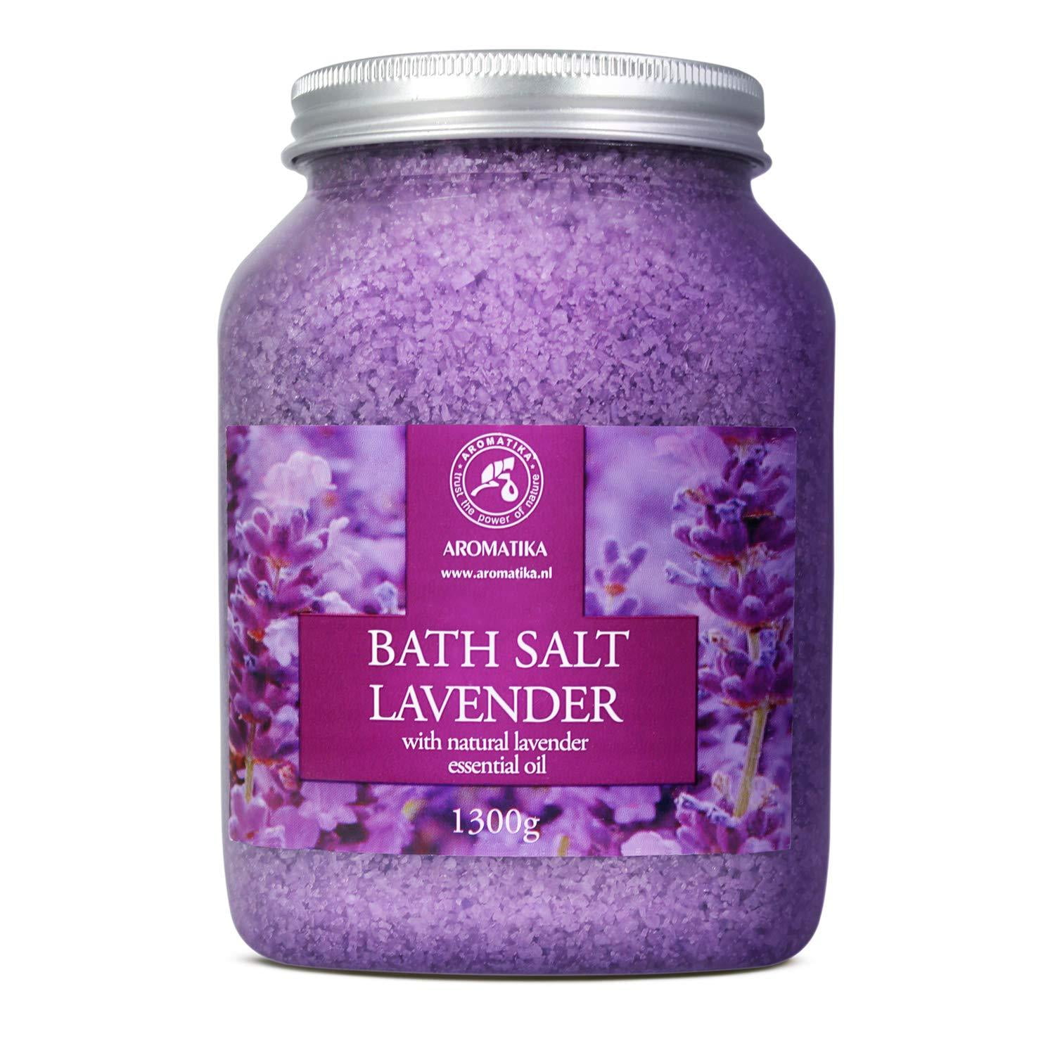 AROMATIKA Lavender Bath Salts - Essential Oil, Stress Relief, Relaxing ...