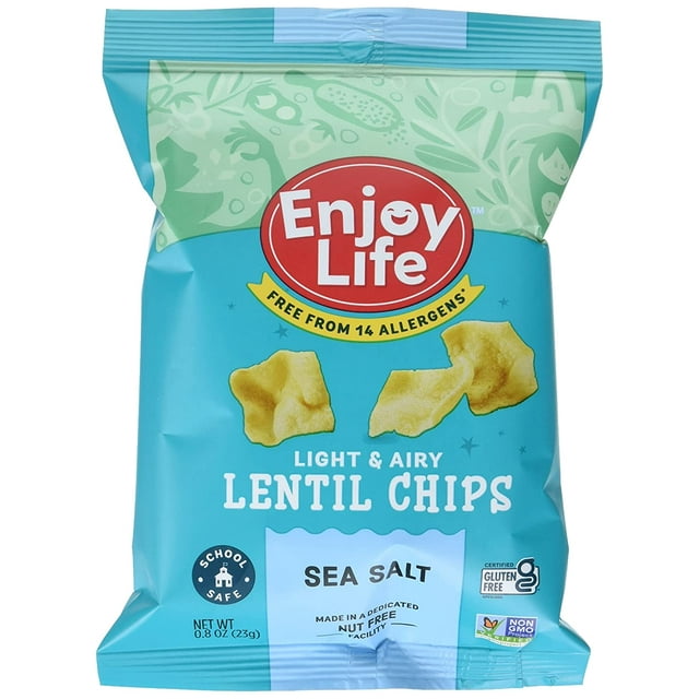 Sea Salt Lentil Chips, Dairy Free, Soy Free, Nut Free, Non GMO, Vegan