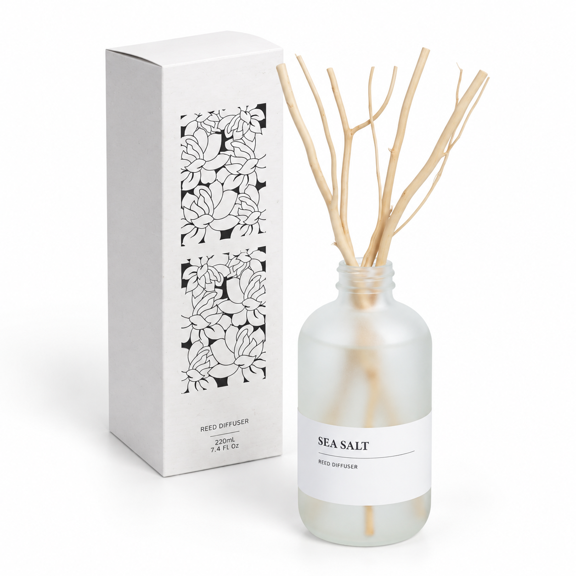 Sea Salt Reed Diffuser, 1 Pack/7.4 fl oz, Long Lasting Home Air Freshener