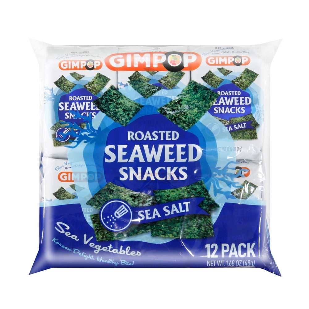Sea Salt Roasted Seaweed Snacks 12 Pack 1.68 oz - Walmart.com