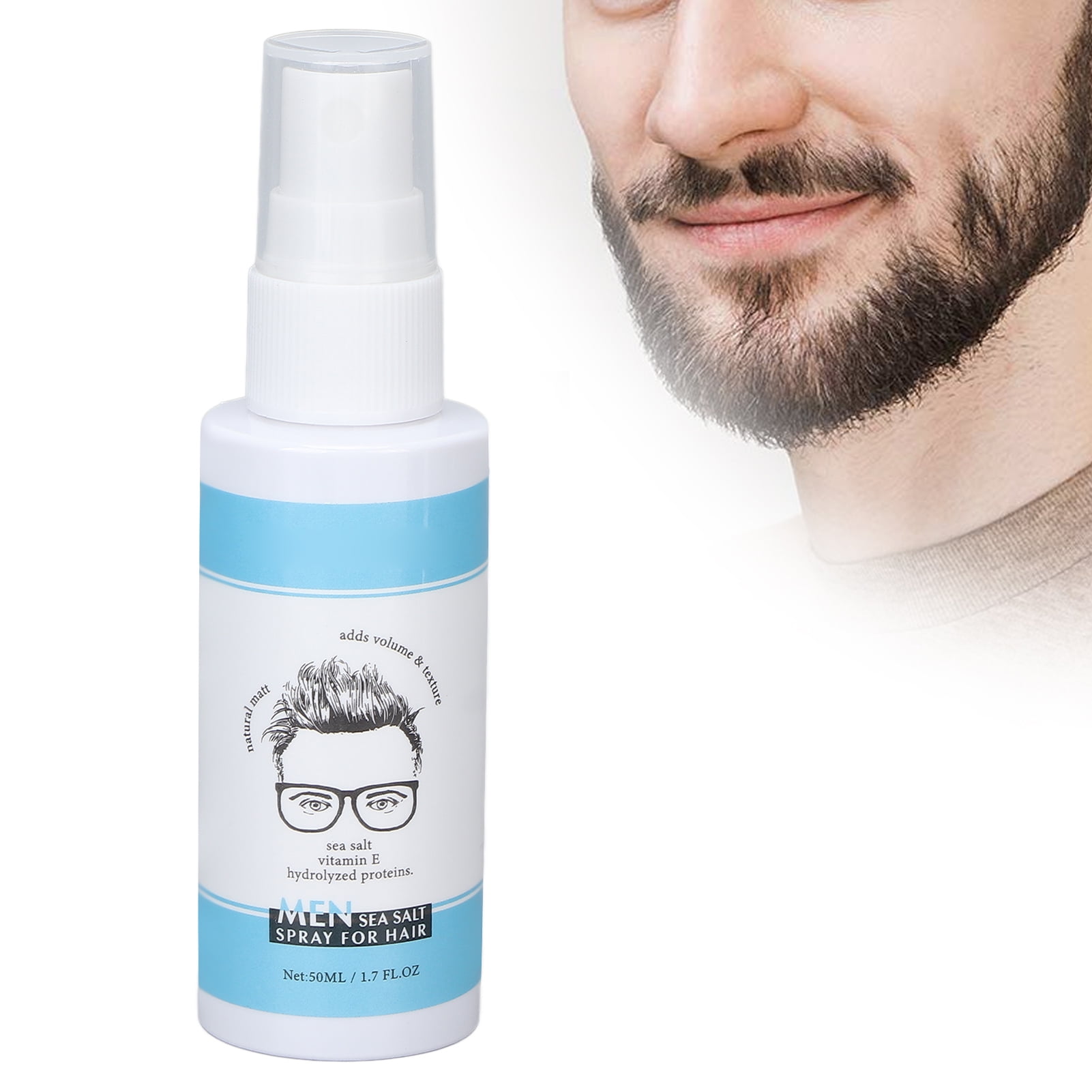 Sea Salt Spray,50ml Curl Defining Leave In Hair Styling Mist for Tousled Beach Waves and