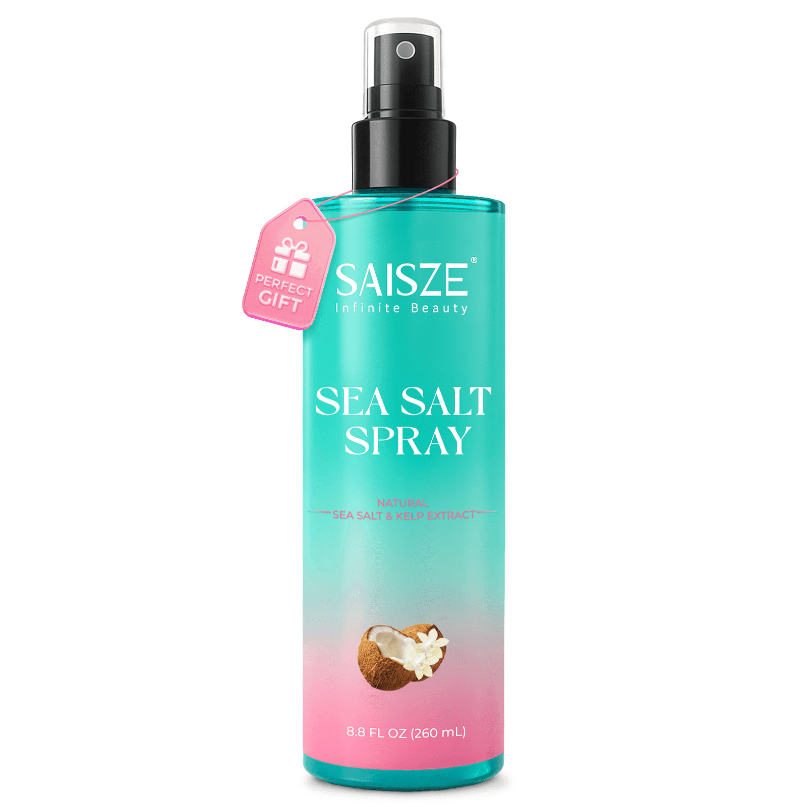 SAISZE Sea Salt Spray for Women, Natural Hair Spray for Beach Wave & Volumizing Texturizing, Suitable for All Hair Types, Travel Essentials, The Best Gift for Women, 8.8 fl oz (260 ml)