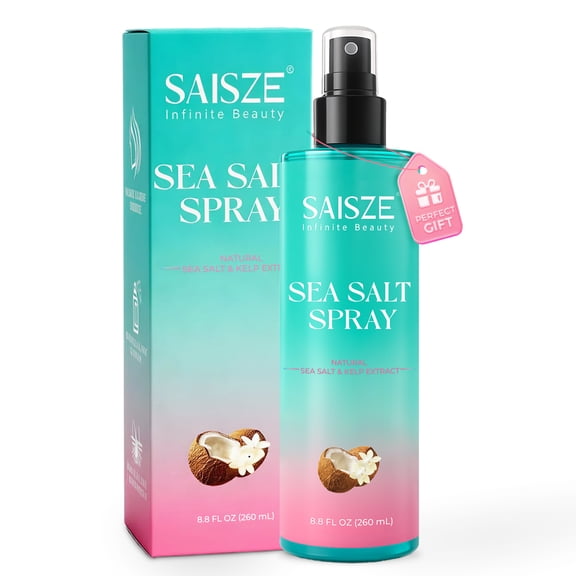 SAISZE Sea Salt Spray for Women, Natural Hair Spray for Beach Waves&Volumizing Texturizing, Suitable for All Hair Types, Travel Essentials, Valentines Day Gift for Her, Best Gift for Women, 8.8fl oz