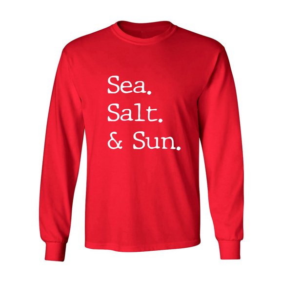 Sea. Salt. & Sun. Adult Long Sleeve T-shirt