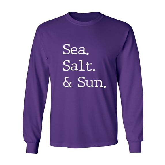 Sea. Salt. & Sun. Adult Long Sleeve T-shirt