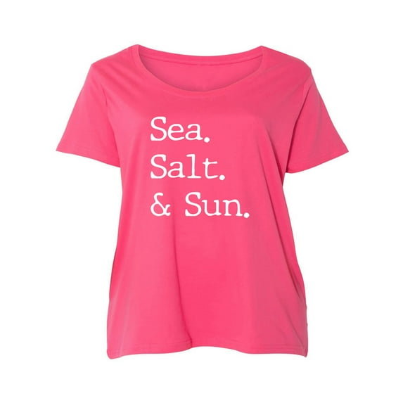 Sea. Salt. & Sun. Womens Plus Size Scoopneck T