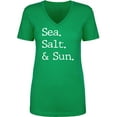 thumbnail image 1 of Sea. Salt. & Sun. Womens V-Neck Tee, 1 of 2