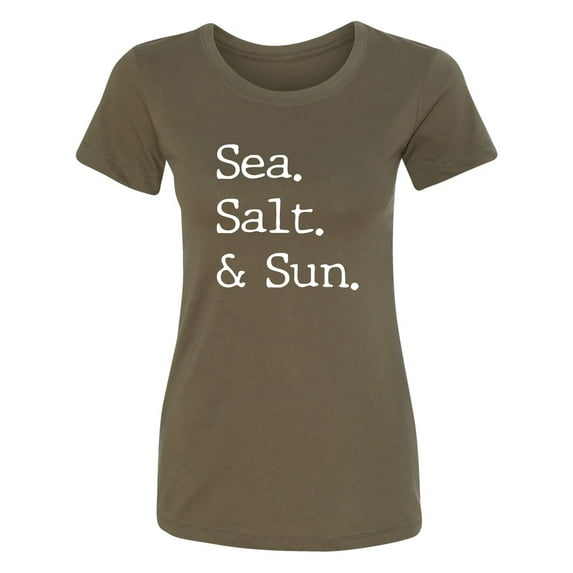 Sea. Salt. & Sun. Womens crewneck tee