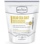 Sea Salt Superstore Natural Dead Sea Bath Salt for Soaking - Fine Grain Mineral Bath Salts from Israel Supporting Muscle Relaxation & Skin Rejuvenation - Home Spa Essentials - 5lb Bag
