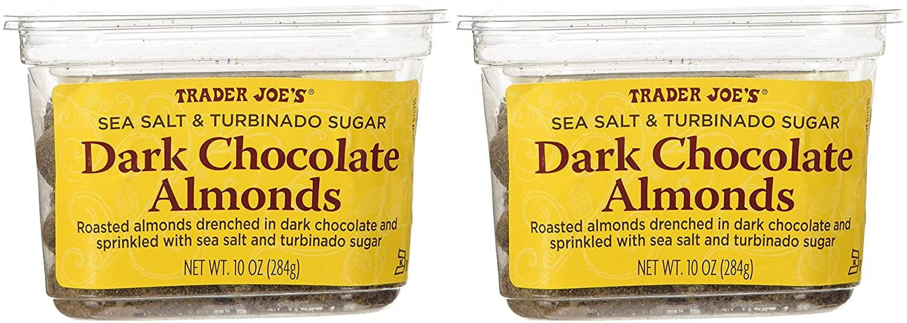 Sea Salt & Turbinado Sugar Dark Chocolate Almonds 10 oz Pack of 2