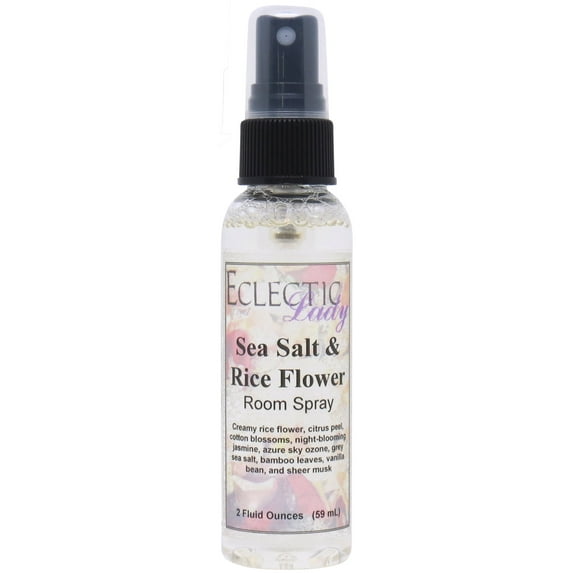 Sea Salt and Rice Flower Room Spray by Eclectic Lady, 2 Ounces, Fragrant Aromatic Room Mist For Home, Room, Office