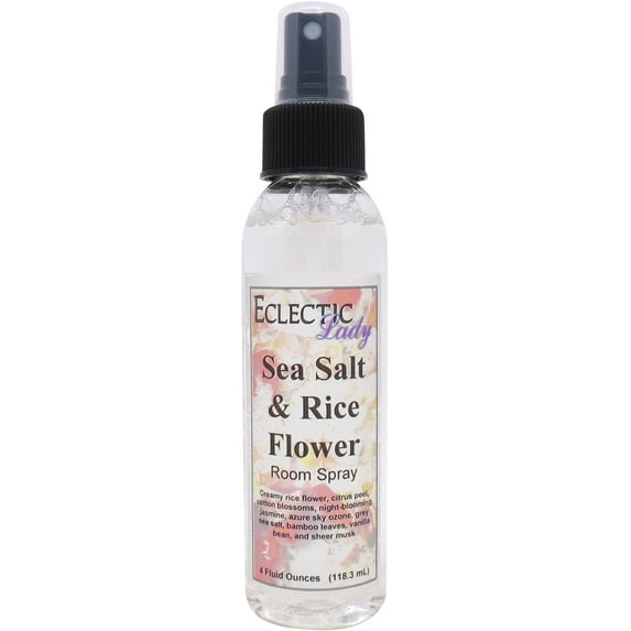 Sea Salt and Rice Flower Room Spray by Eclectic Lady, 4 Ounces, Fragrant Aromatic Room Mist For Home, Room, Office