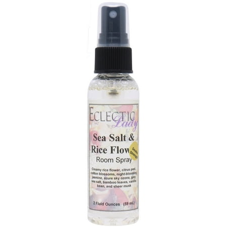 Sea Salt and Rice Flower Room Spray by Eclectic Lady (Double Strength), 2 Ounces, Fragrant Aromatic Room Mist For Home, Room, Office