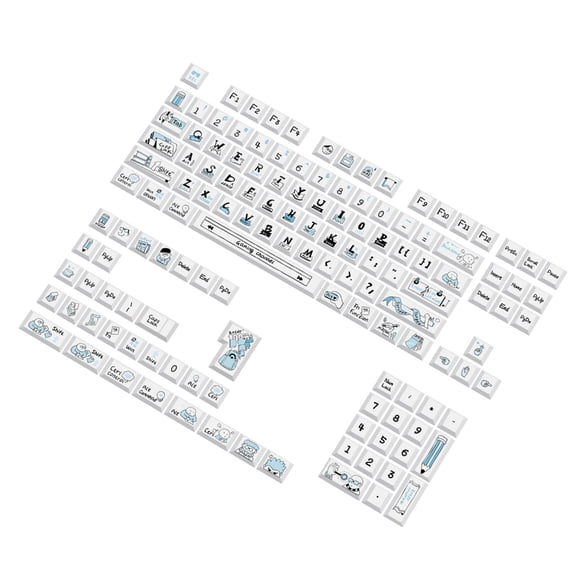 Sea Salts Course 136Keys Original Height Keycap Dye Sublimation Keycaps for Switches Mechanical Keyboards Keycaps