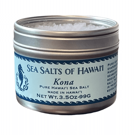 Sea Salts of Hawaii Kona Pure Hawaii Sea Salt - 3.5oz. Tin - Made in Hawaii