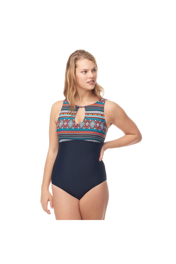 Beachy Deep V One Piece Bathing Suit, 12