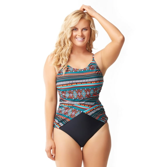 Sea & Sand Beachwear Beachy Drape Surplice One Piece Bathing Suit, 24