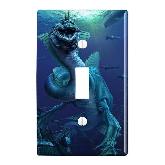 Sea Serpent Ocean Monster Dragon Fantasy Plastic Wall Decor Toggle Light Switch Plate Cover