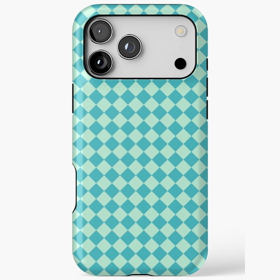 Sea Serpent and Aero Blue Mini Harlequin Diamond Phone Case 11 to 17 Pro Max