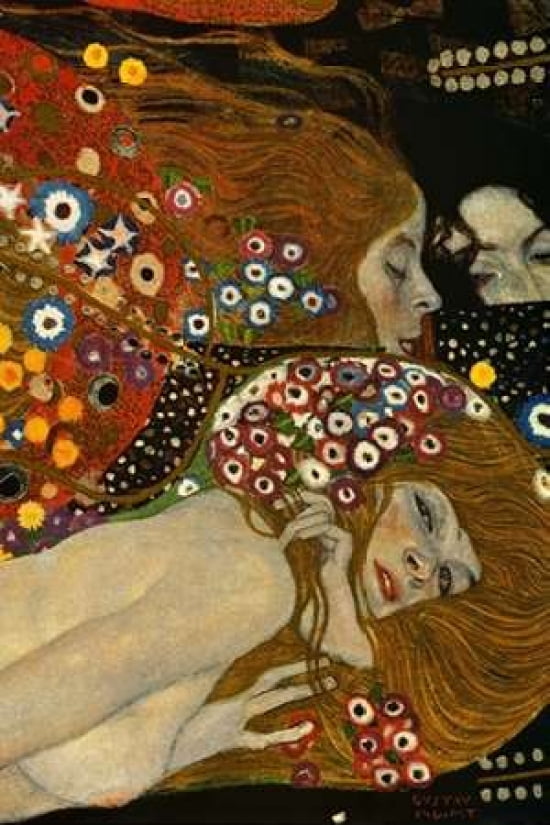 Sea Serpents V - right Canvas Art - Gustav Klimt (12 x 18)