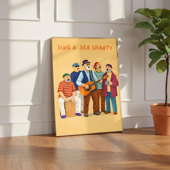 Sea Shanty Poster Shanty Poster Nautical Music Poster , Poster Print Only