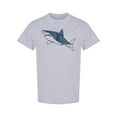 thumbnail image 1 of Sea Shark Linear Style T-Shirt Men -Image by Shutterstock, Male Large, 1 of 2