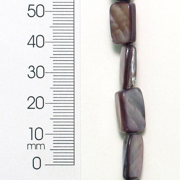 Sea Shell 5-12 mm Tubular Beads 16" Strand (28 beads) Gray