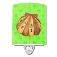 thumbnail image 1 of Sea Shell Green Polkadot Ceramic Night Light, 1 of 1