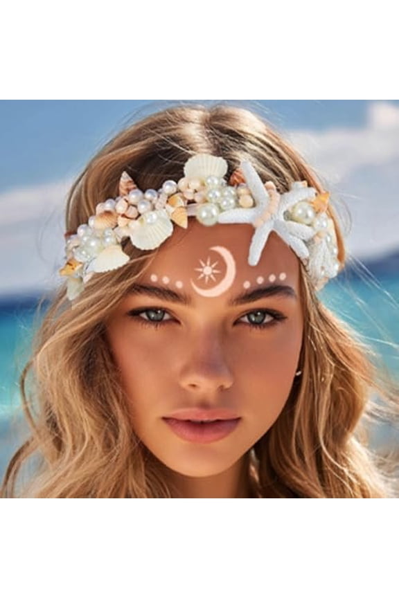 Sea Shell Headband  headpiece  Starfish Beach Wedding Hair Accessories for Women and Girls