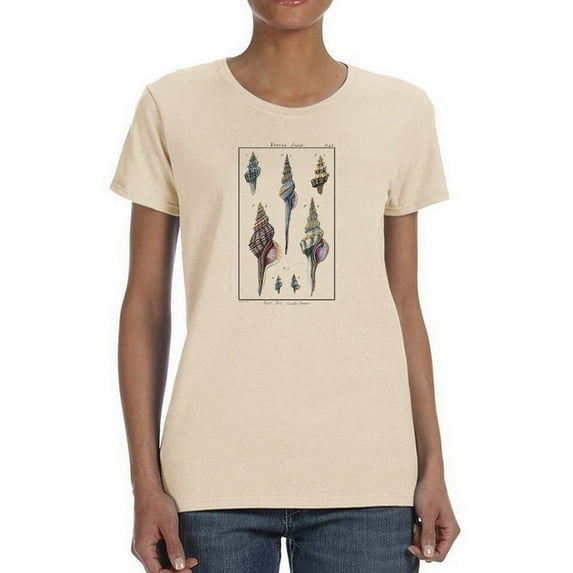 Sea Shell I T-Shirt Women -Denis Diderot Designs, Female 5X-Large