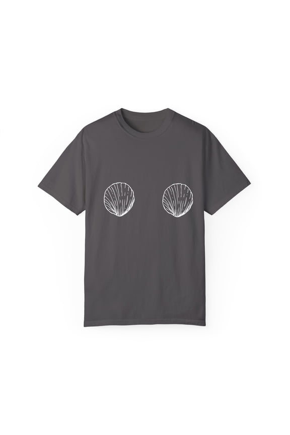 Sea Shell Mermaid | Dinglehopper Mermaid Top | Disney Princess | Mermaid Bra Funny Unisex Garment-Dyed T-shirt