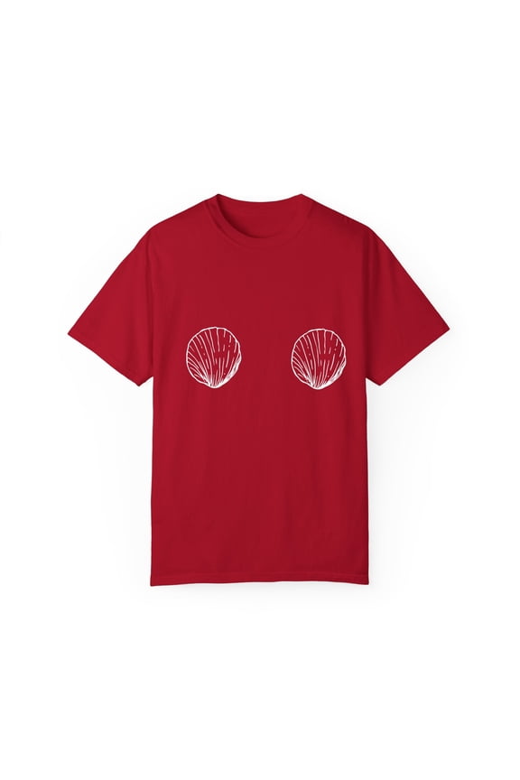 Sea Shell Mermaid | Dinglehopper Mermaid Top | Disney Princess | Mermaid Bra Funny Unisex Garment-Dyed T-shirt
