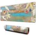 thumbnail image 1 of Sea Shell Mouse Pads Pad Mouse Waterproof Non Slip For Office Home Work Gaming Table Tables Mousepad Rubber Base Mousepad with Stitched Edges 31.5x11.8inches, 1 of 7
