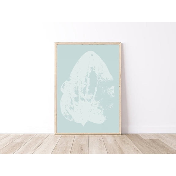 Sea Shell Print, Wall Art, Coastal Wall Decor, Boho Beach Art, Turquoise Prints, Beach Art Prints, Poster Decor, Size 8x12 UNFFRAMED F03.1.8l149